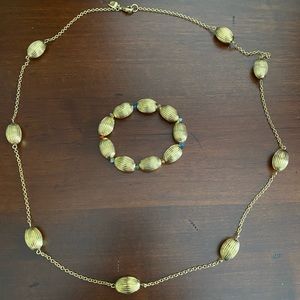 Ralph Lauren Gold Necklace and Bracelet Set